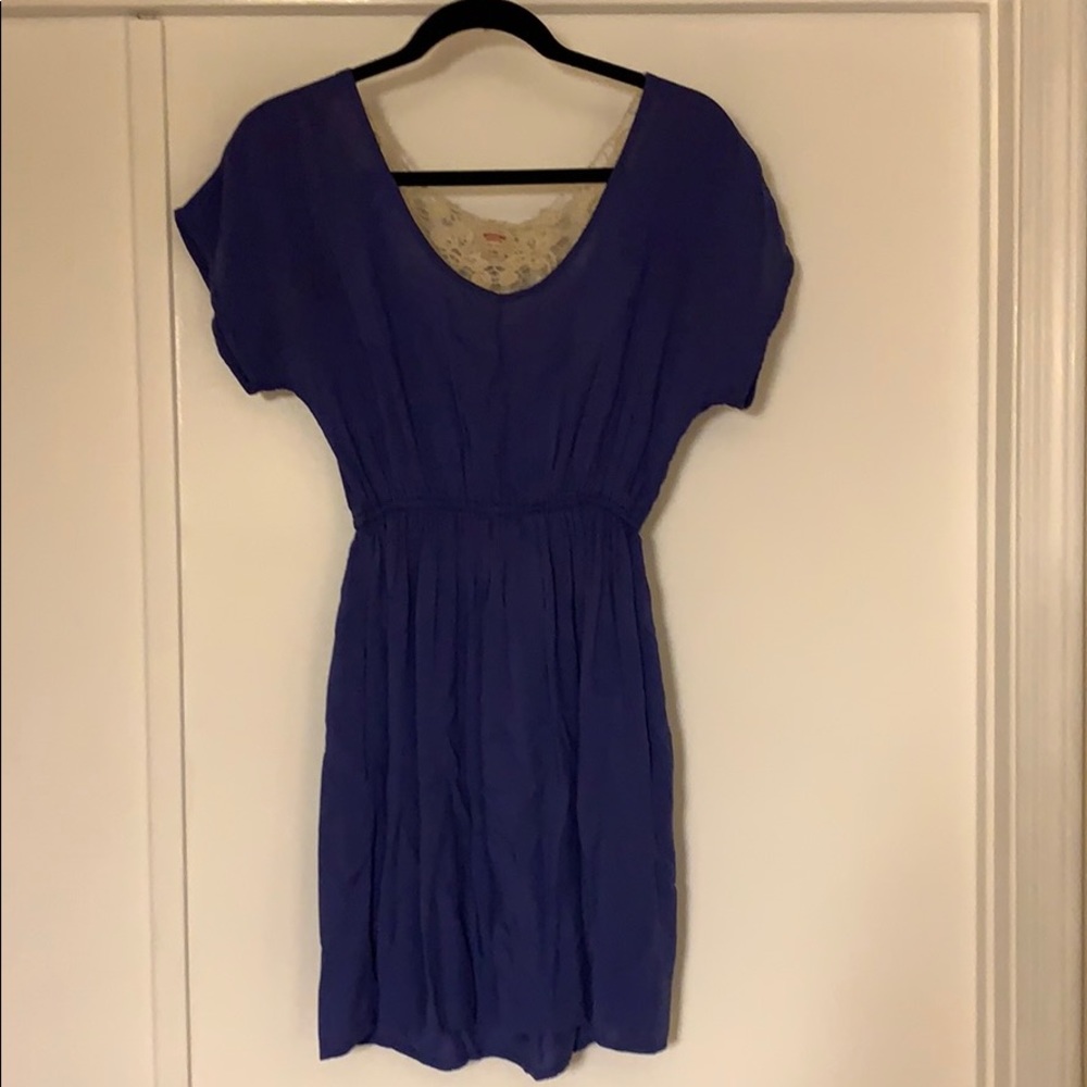 Blue short sleeve dress